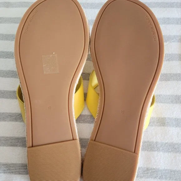 Tory Burch NIB Quilted Espadrille Thong Sandals - Picture 10 of 14
